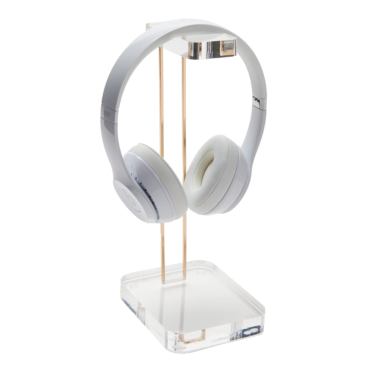 russell+hazel Acrylic Headphone Stand with Gold Hardware, Clear