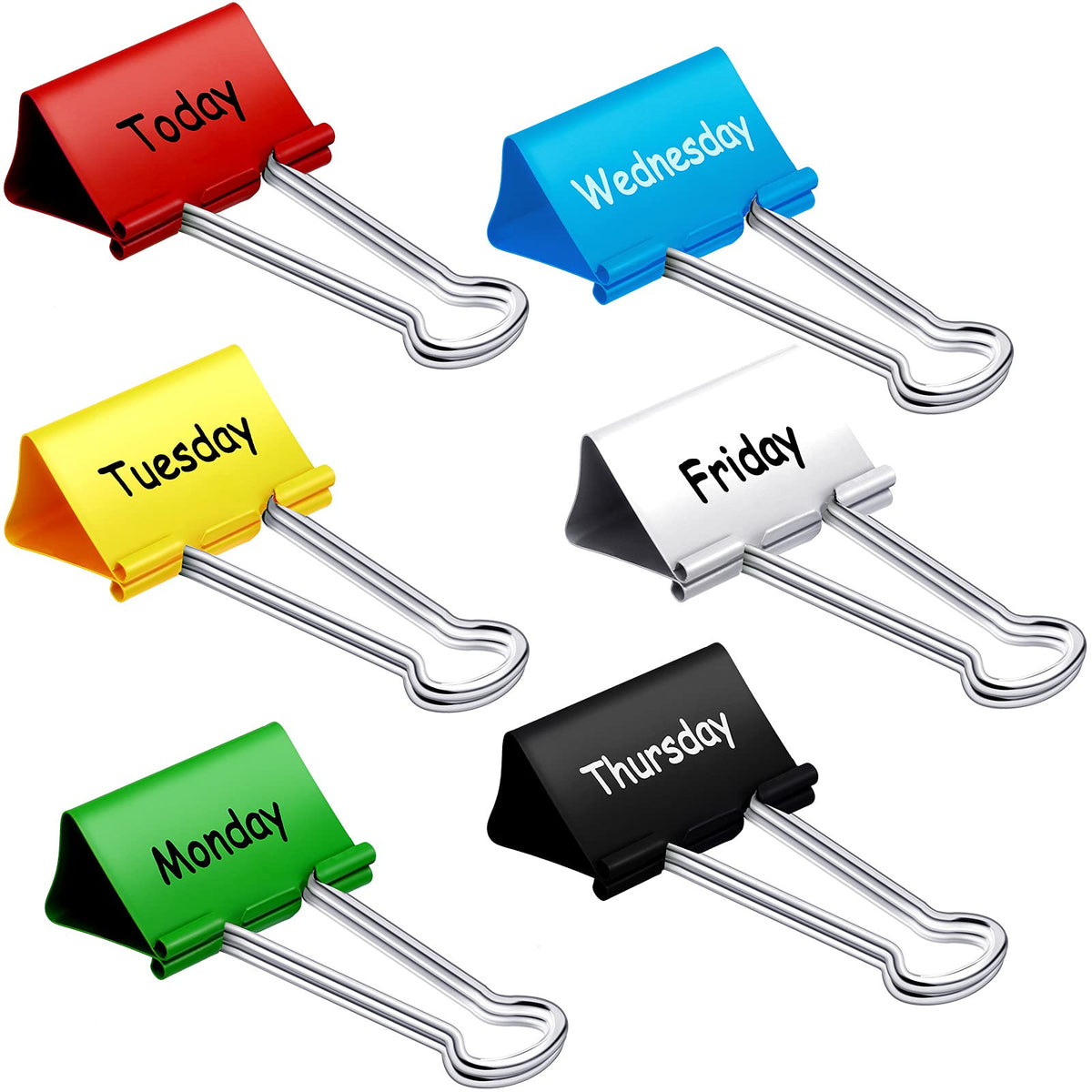 Tenare 6 Pack 2 Inch Teacher Binder Clips, Classroom Paper Organizer