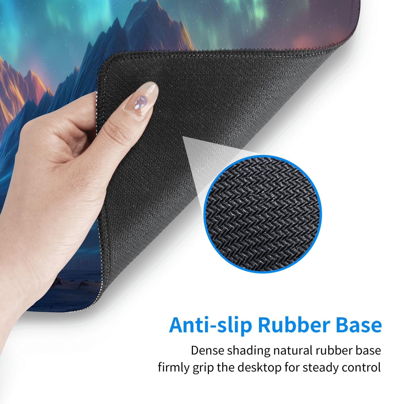 Gaming Mouse Pad Desk Pad,Extended Big Mouse Pad,31.5x11.8 Inch Long Computer Keyboard Mouse Mat