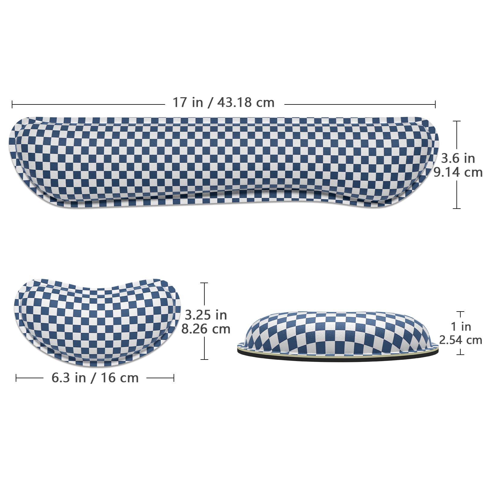 Dapesuom Enlarge Keyboard Wrist Rest, Memory Foam Wrist Cushion for Support, Cute Typing Pain