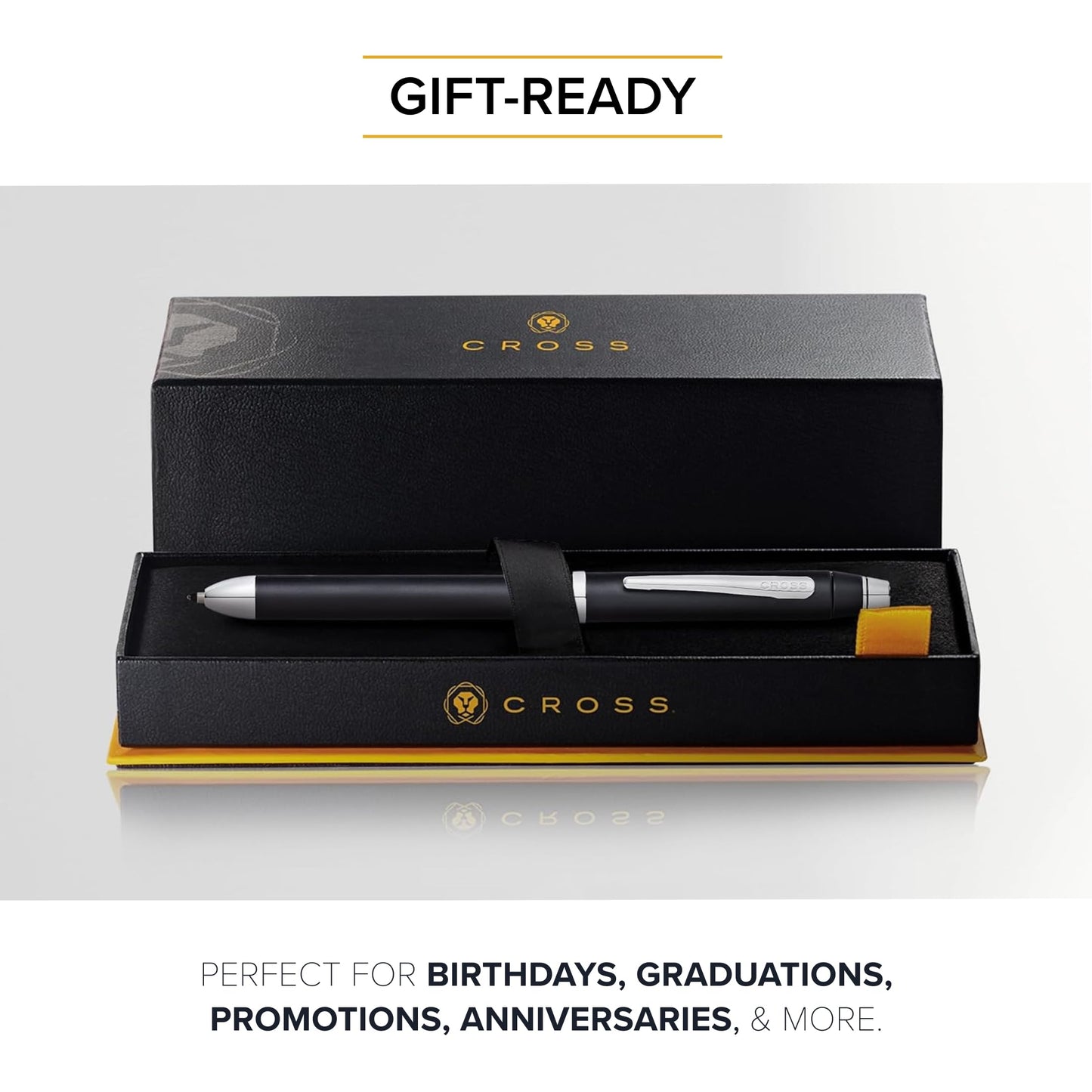 Cross Tech3+ Satin Black Multifunction Pen, Black Ink, Corporate Gift