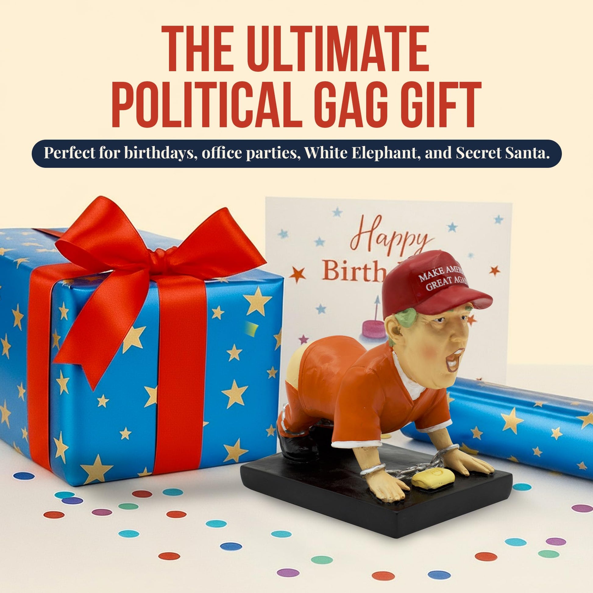 Donald Trump Pen Holder - Donald Trump Merchandise. Funny Gifts for Men, White Elephant Gifts for