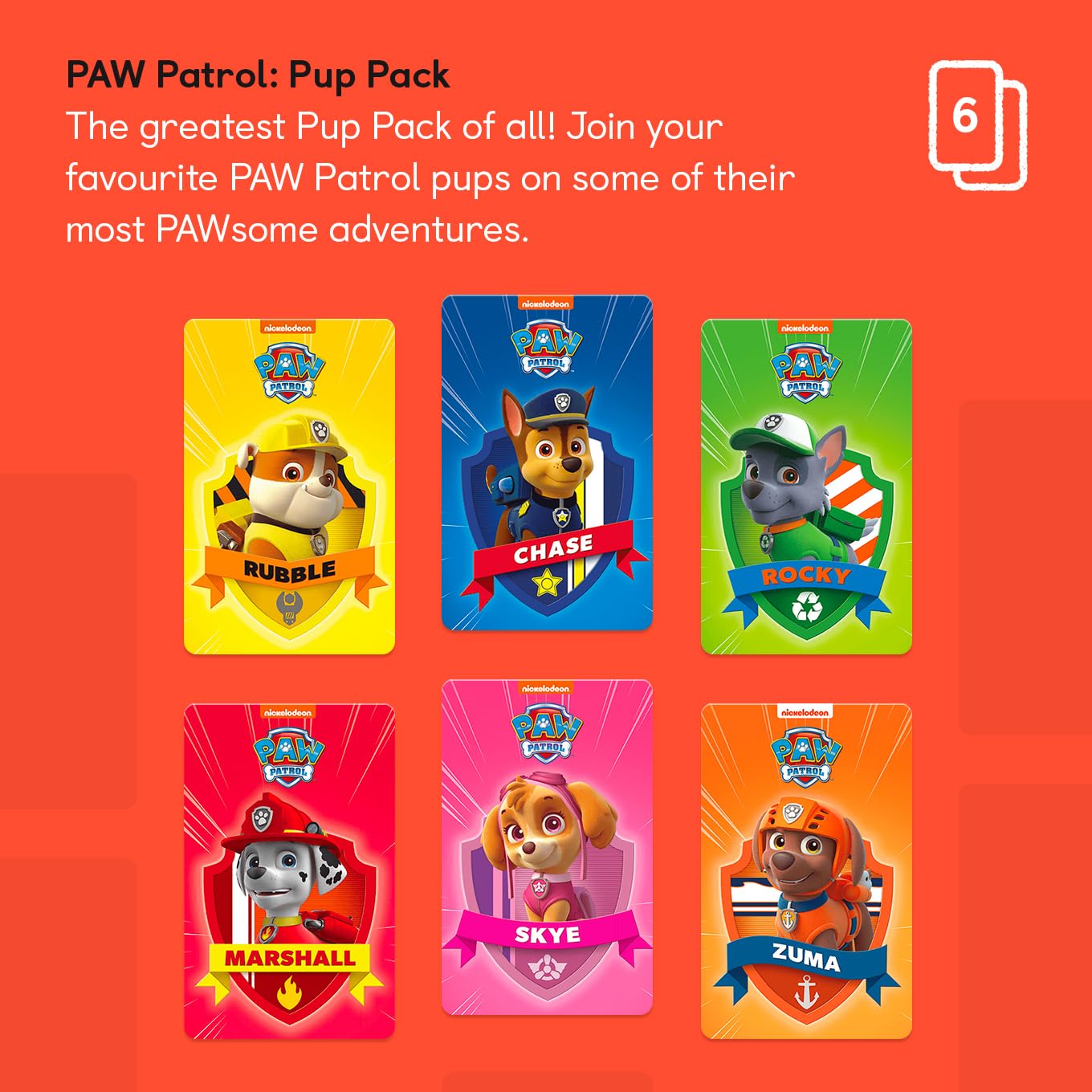 YOTO PAW Patrol: Pup Pack - 6 Kids Audio Cards, Ages 2+