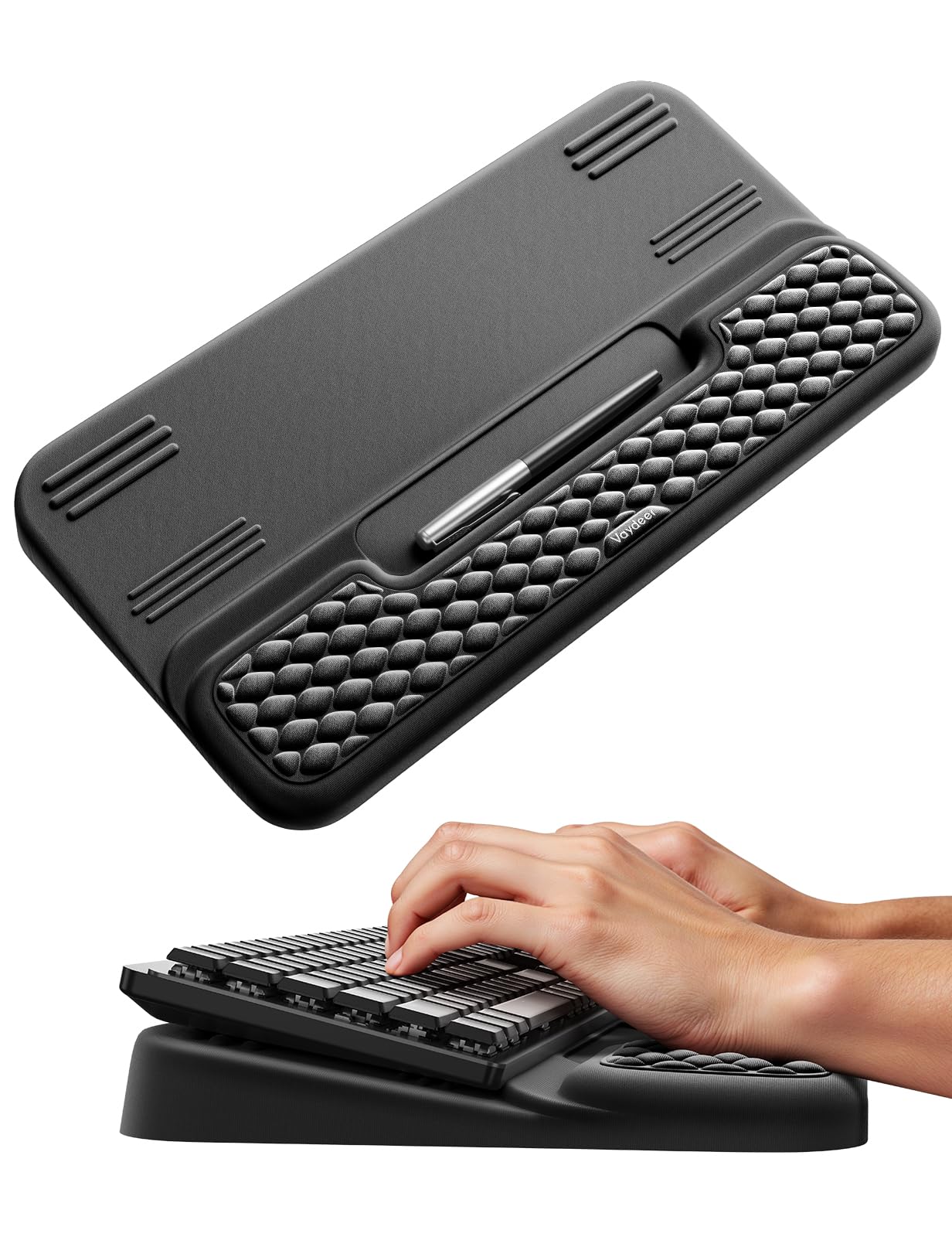Vaydeer Wrist Rest with Keyboard Stand, Computer Wrist Support Pad, Ergonomic Keyboard Riser Holder