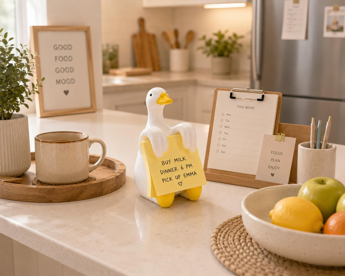 HORTIX Silly Goose Pop-Up Sticky Note Dispenser for 3 x 3 in Notes, Yellow