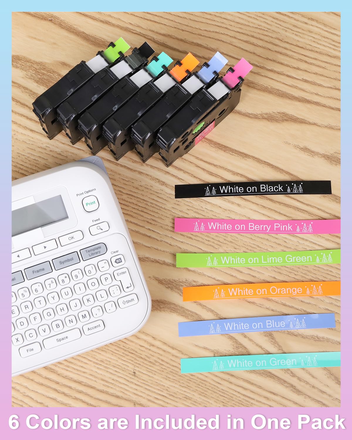 Replacement for Brother Label Maker Tape P Touch Colored TZe TZ Tape 12mm