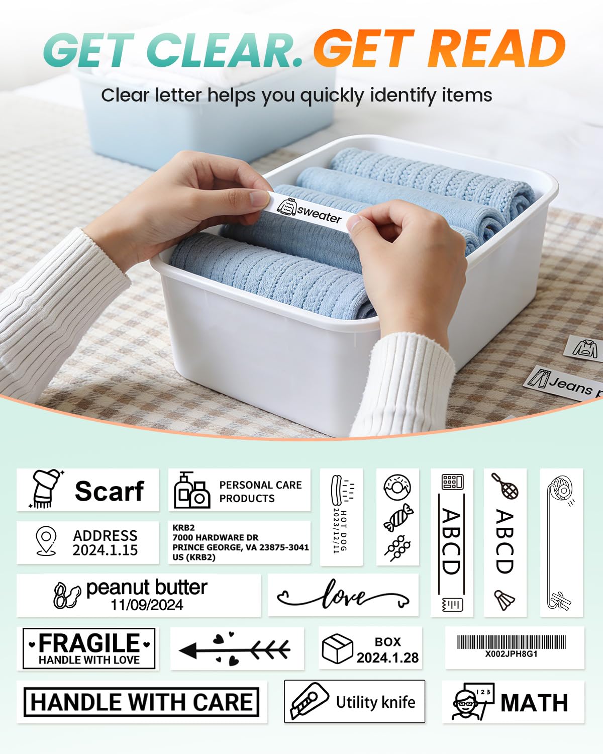 Replacement for Brother P Touch Label TZe TZ Tape 12mm 0.47 Laminated White