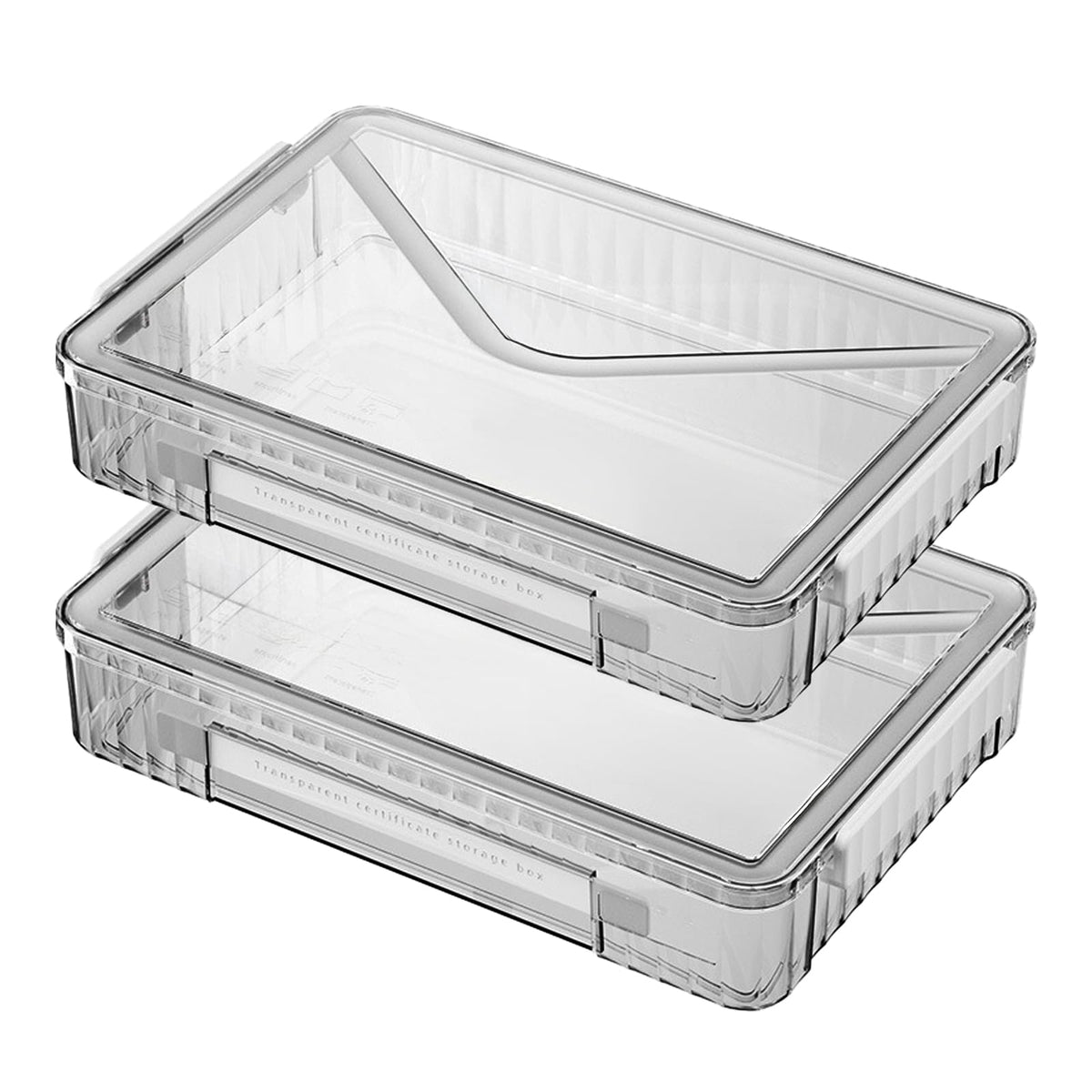 RHONZHAO Clear Stackable Project Case, 2 Pack, for A4