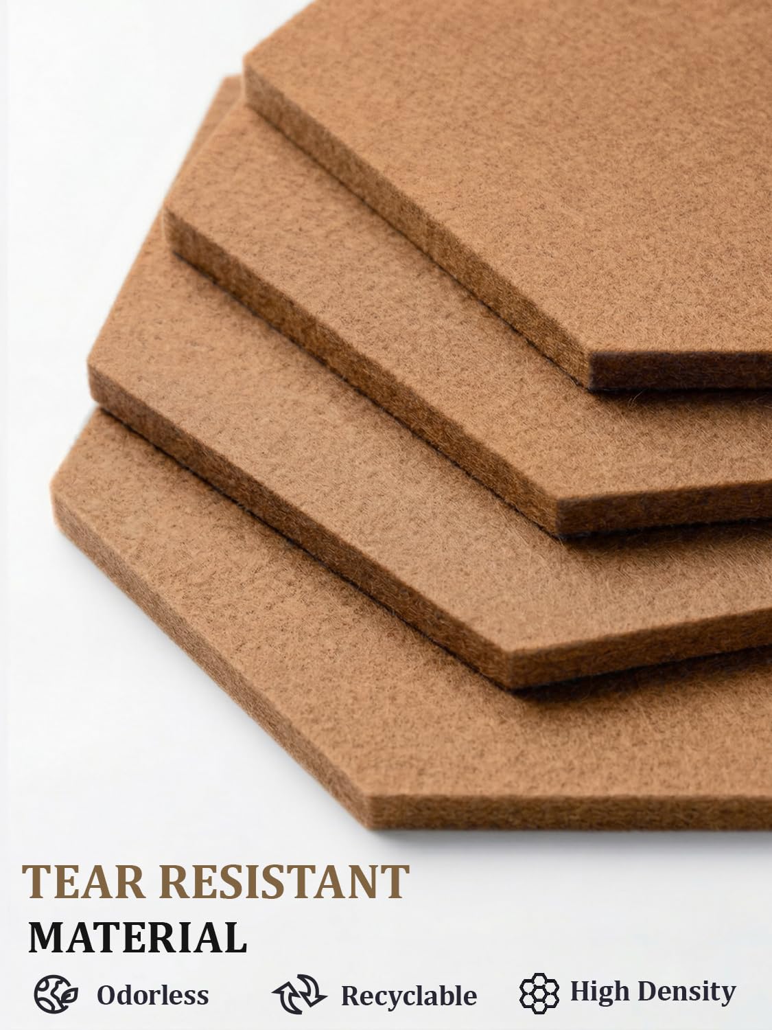 Uoisaiko 8-Pack Hexagon Felt Bulletin Board Tiles, Cork Board Alternative