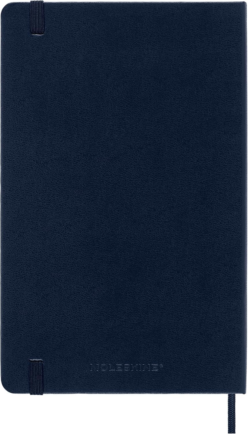 Moleskine Classic Notebook, Large, Squared, Sapphire Blue, Hard Cover (5 x 8.25)