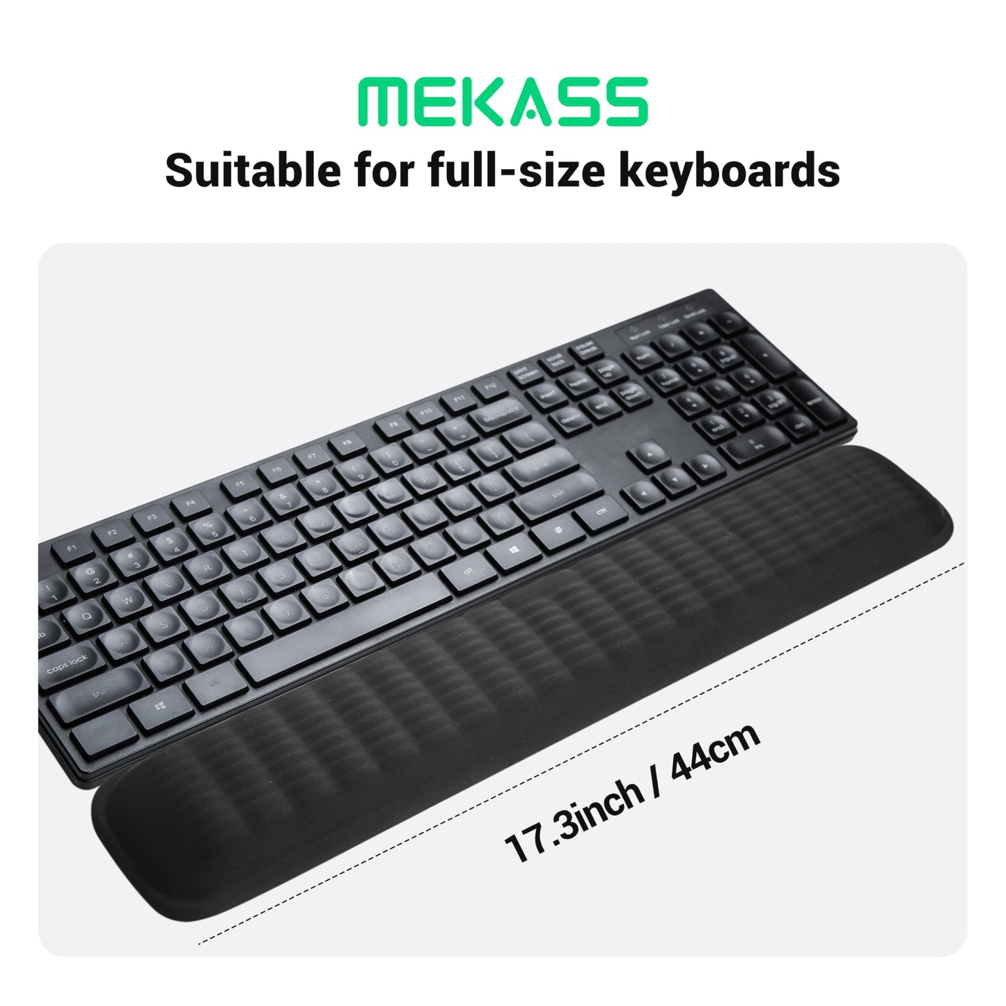 MEKASS Keyboard Wrist Rest, Soft Memory Foam Wrist Support, Keyboard Hand Rest Pad for Wrist Pain