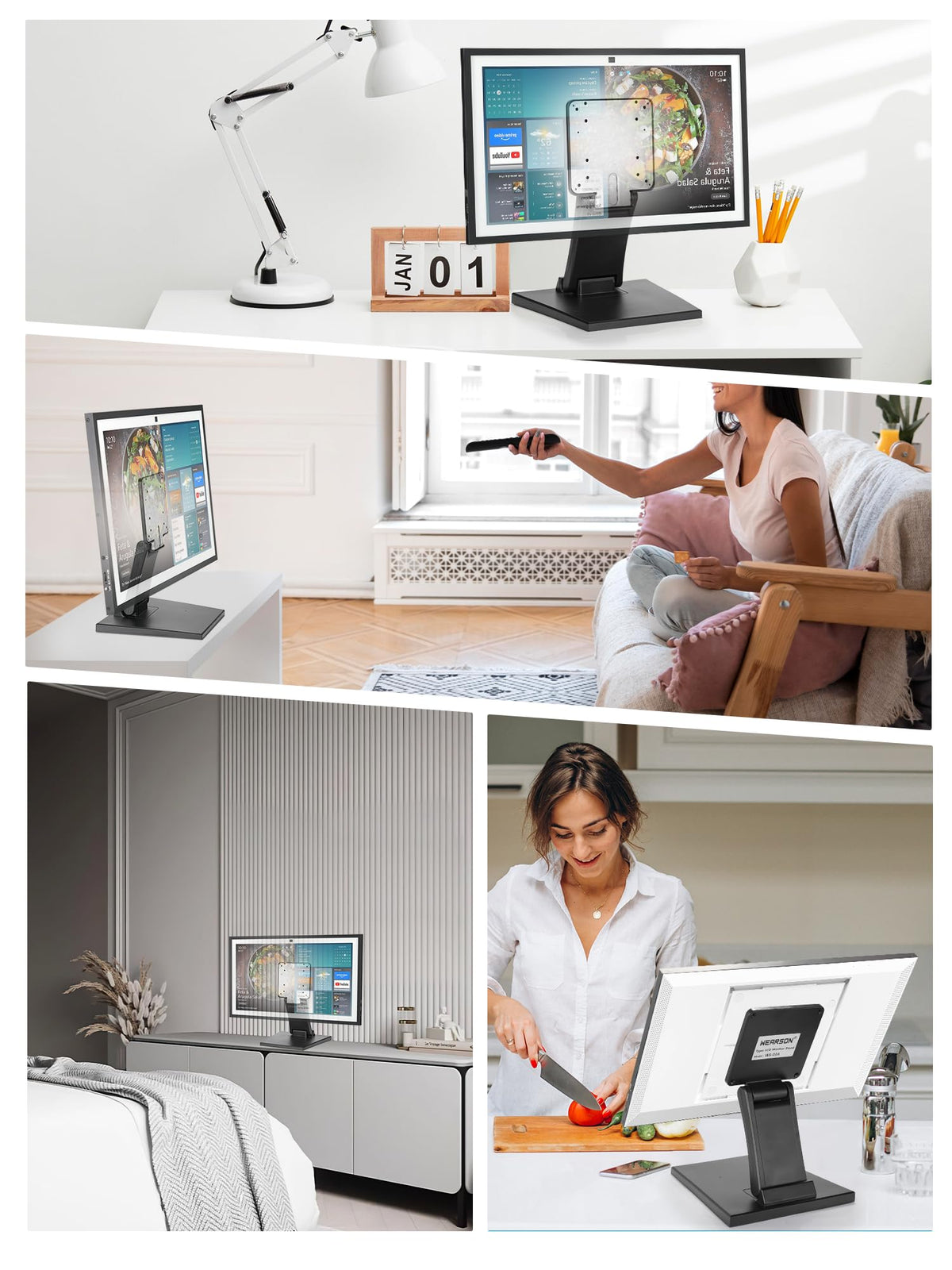 WEARSON Mount Stand for Amazon Alexa Echo Show 15 (1st, 2nd Gen), Tilt, and Rotate Stand Made for
