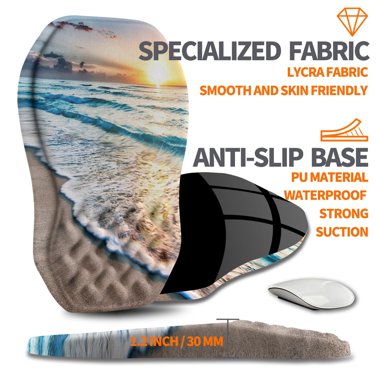 Armanza Ergonomic Slope Mouse Pad Wrist Support, Wrist Rest Mousepad for Carpal Tunnel Pain Relief