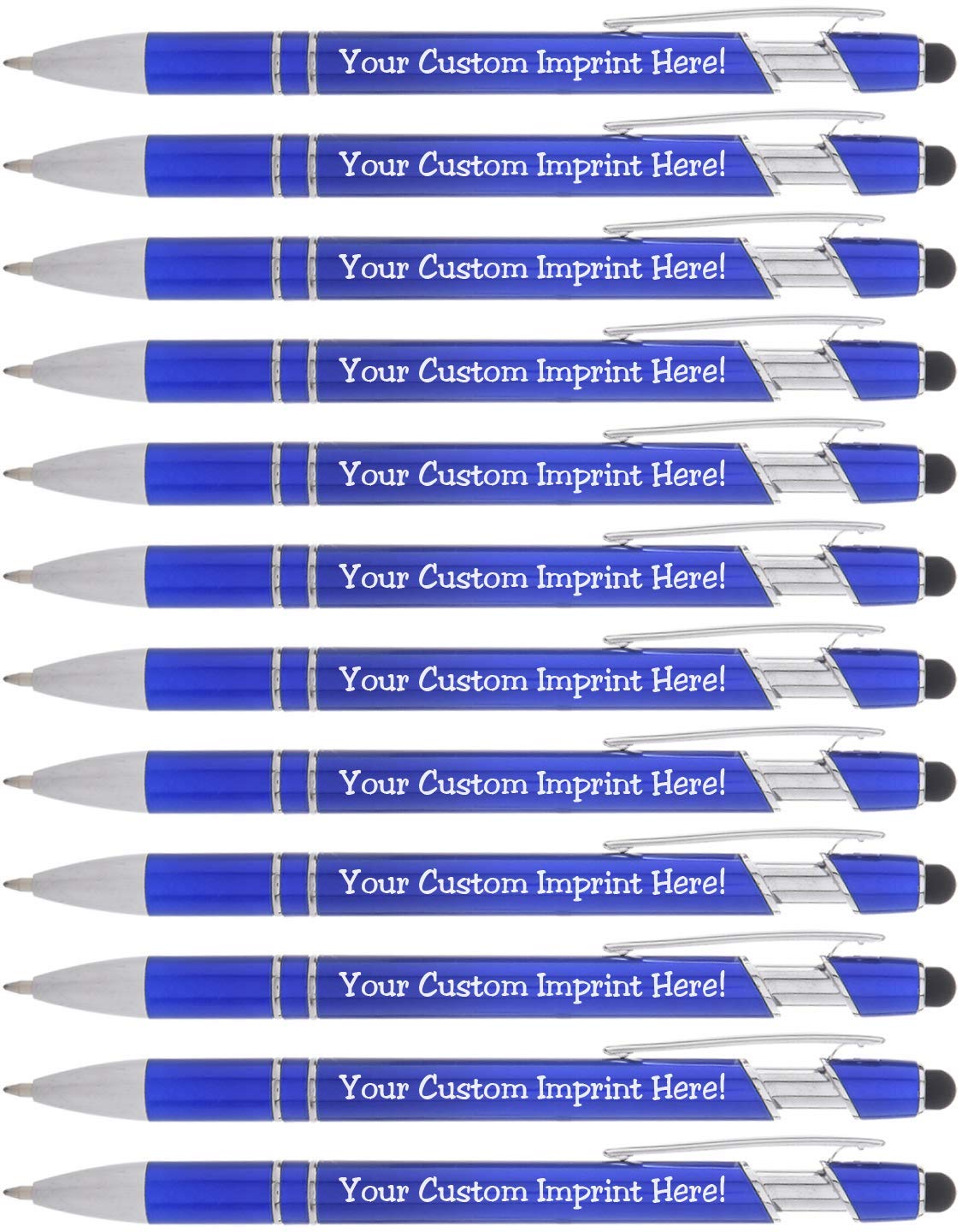 Personalized Pens with Stylus - The Legacy - Custom Metallic Printed Name Pens with Black Ink