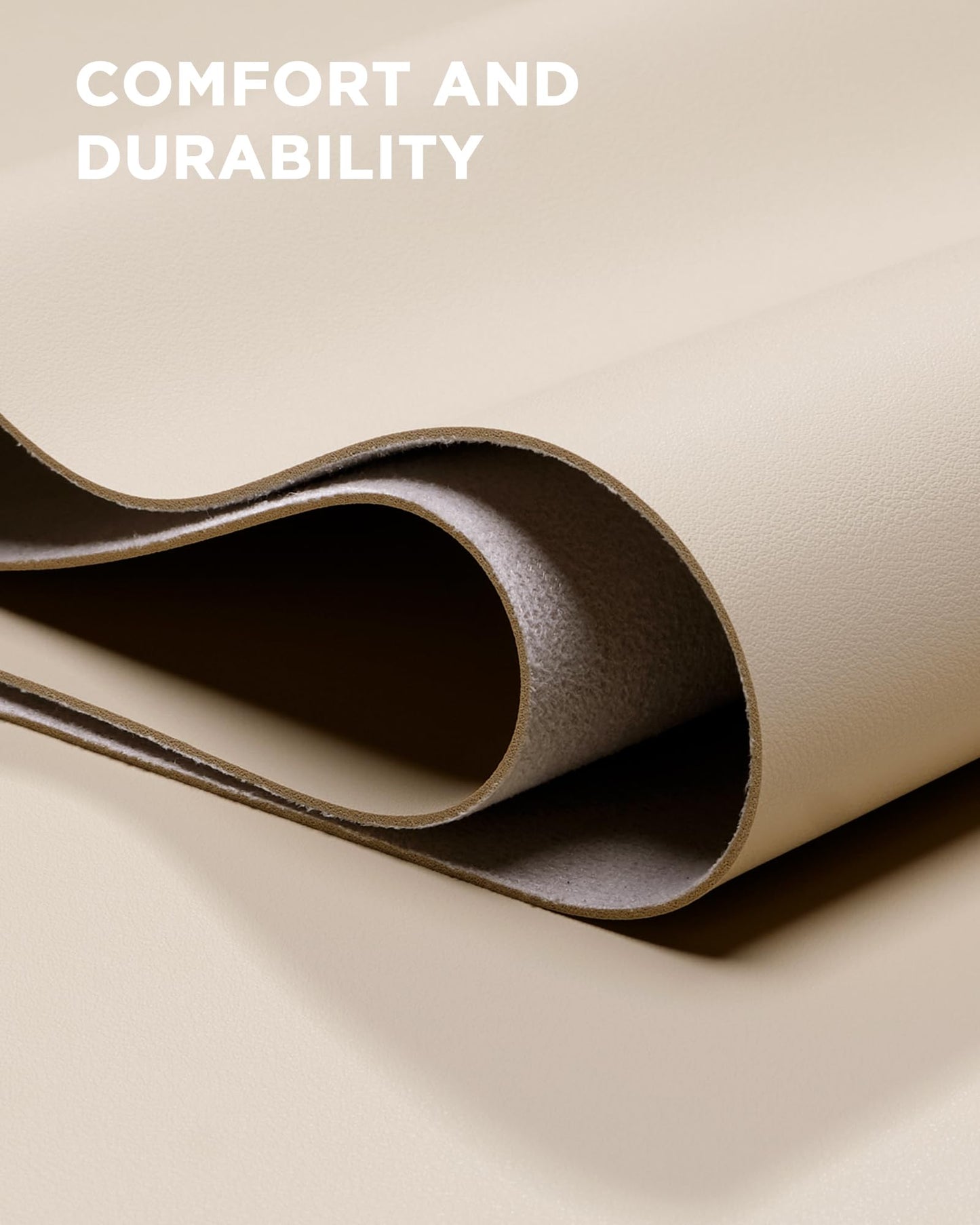 YSAGi 55" x 17" Large PU Leather Desk Mat for Keyboard and Mouse - Waterproof Non-Slip Desk Pad