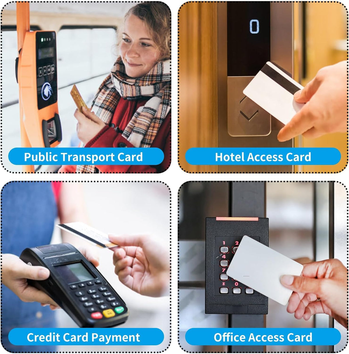 Owfeel RFID Blocking Secure Credit Card Sleeves Pack Of 50 Contactless Card Protection Holders