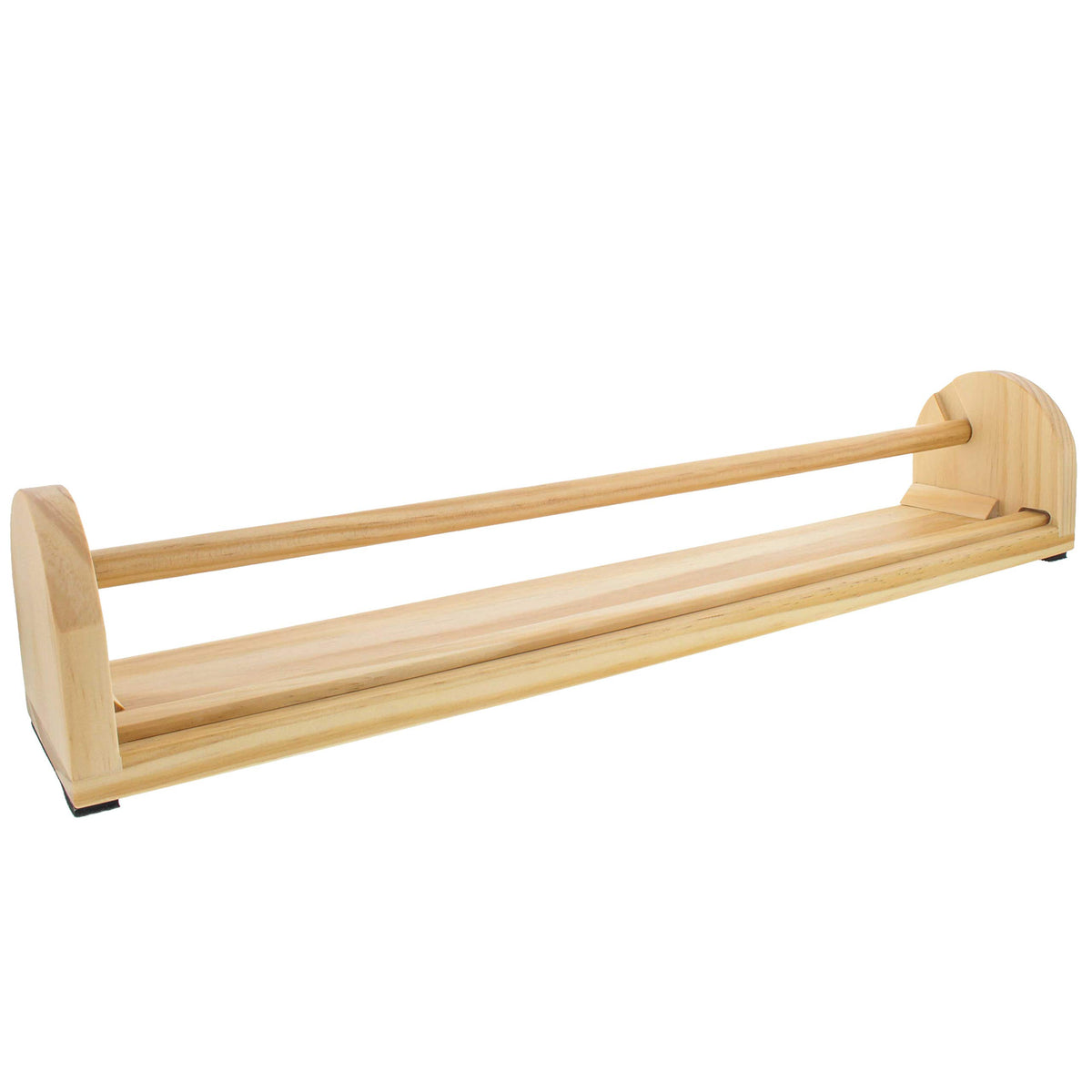 U.S. Art Supply 18" Wooden Tabletop Easel Paper Roll Holder and Dispenser