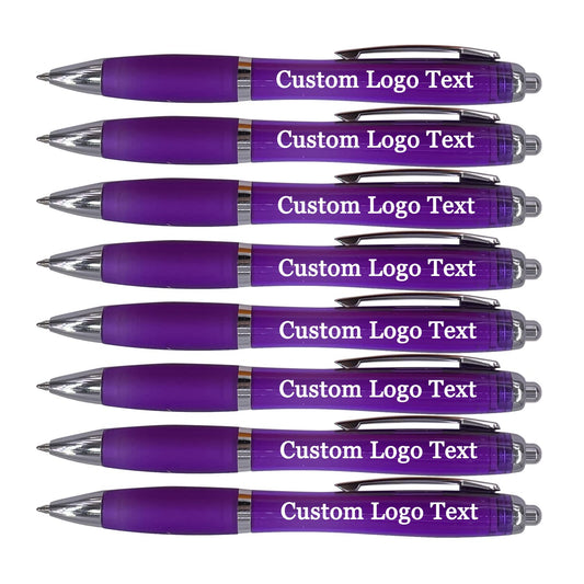 HEYZARDA Personalized Ballpoint Pens with Name for Events, Purple, 50 Pcs
