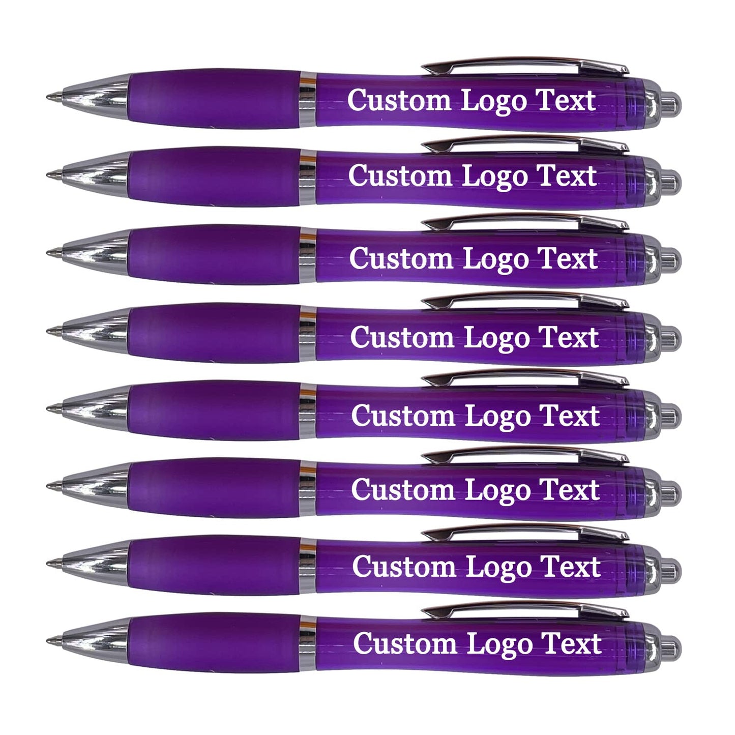 HEYZARDA Personalized Ballpoint Pens with Name for Events, Purple, 100 Pcs