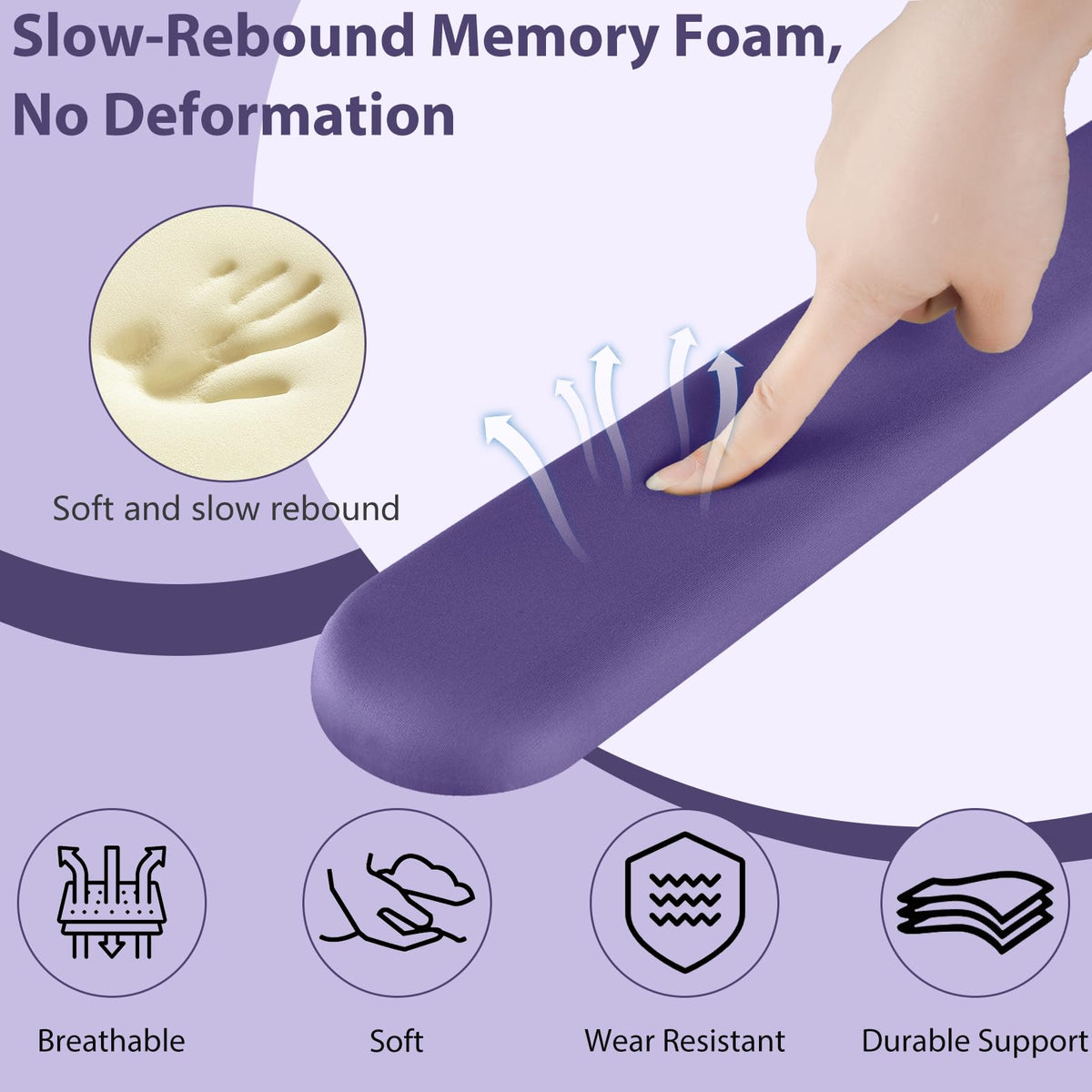 Sushret Mouse Pad and Keyboard Wrist Rest, 3-in-1 Gel Memory Foam Ergonomic Mouse Pad with Wrist