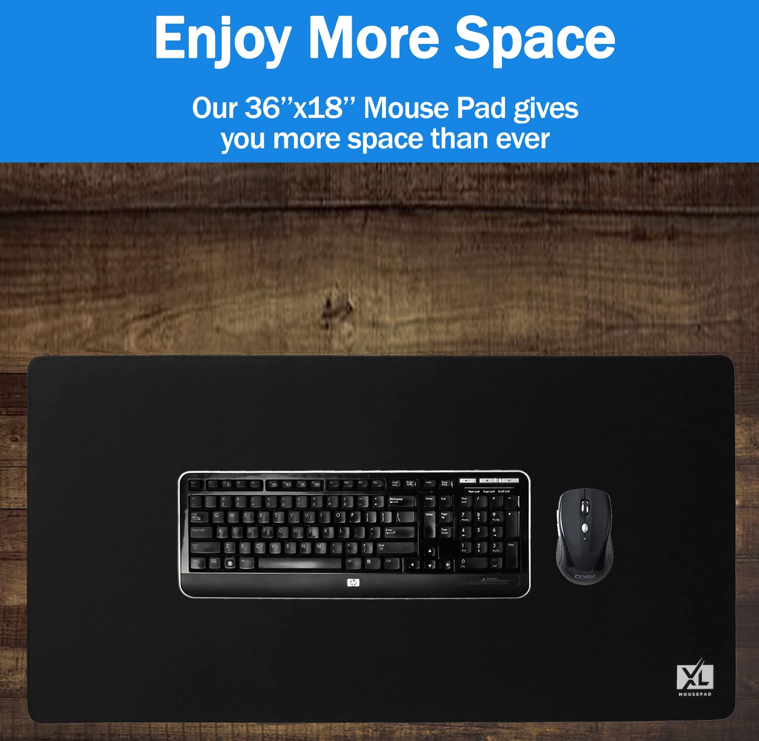XL Mouse Pad 2XL Huge Extra Large Gaming Mousepad for Full Desk - Super Thick Nonslip Rubber Base