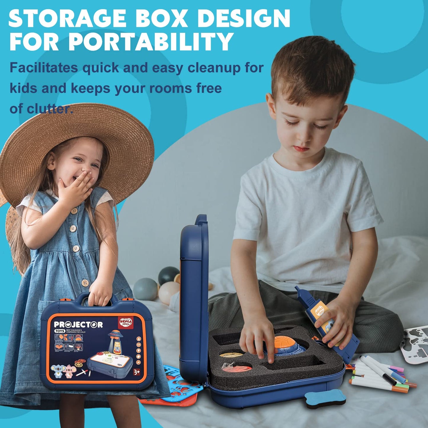 Gohero Drawing Projector for Kids Art Sketching Toy Set 64 Images Ages 3-6