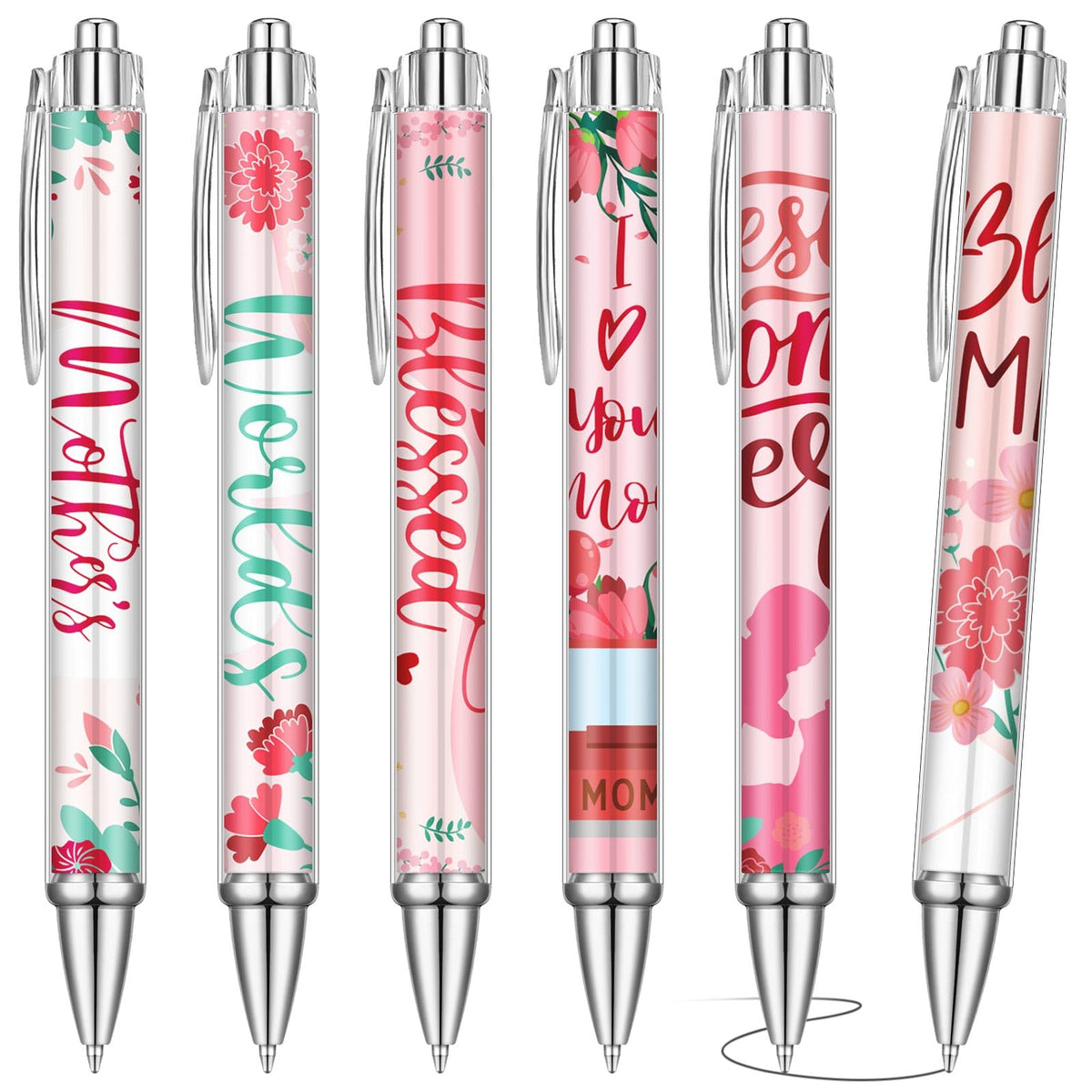 Humyoun 24 Pcs Christmas Pens Bulk for Mom Women Birthday Gifts