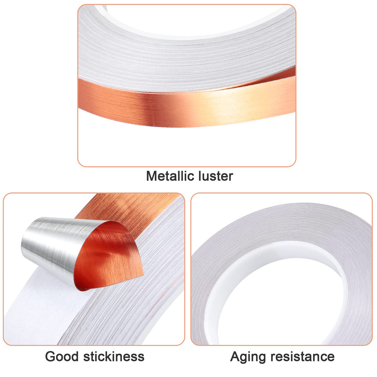 Zonon Rose Gold Washi Tape for Wall Decor Self Adhesive 5/10/15mm