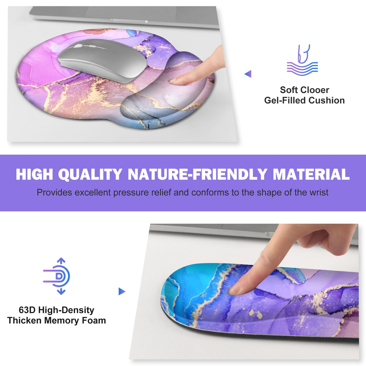 Gaming Mouse Pad, 4in1 XXL Mousepad Large Desk Mat, Cute Desk Pad Protector