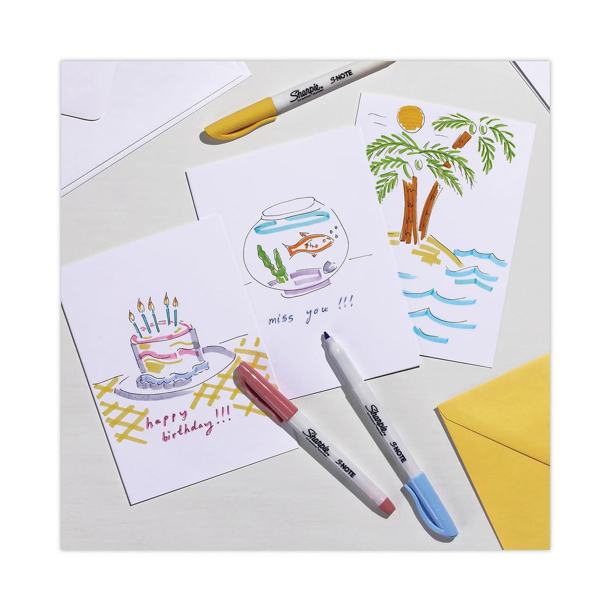 Sharpie S-Note Chisel Tip Pastel Markers & Highlighters, Assorted Colors Markers Set, Back to