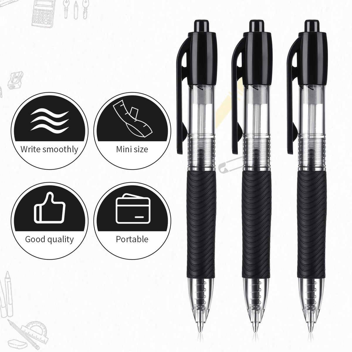 Sayglossy Mini Ballpoint Pens Small Pocket 1.0mm mini ink Pens Short Pen for Badge Office School