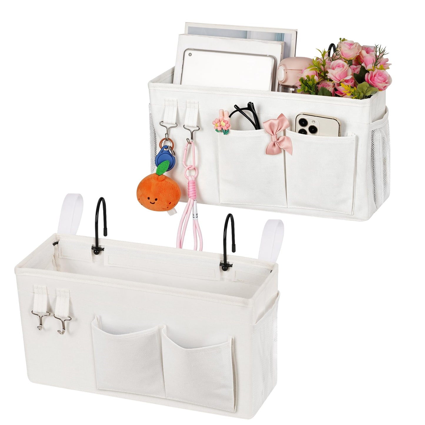 Ozzptuu Bedside Caddy Bedside Storage Bag for Headboards/Bunk Bed