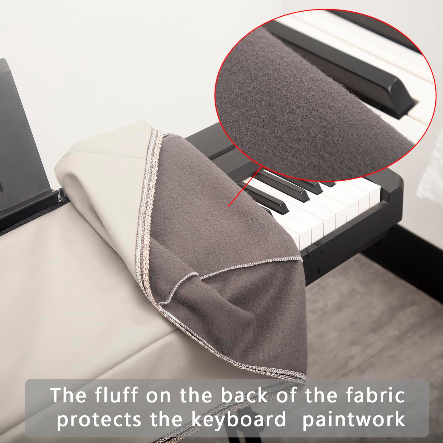 Mooson Keyboard Piano Cover Digital Piano Dust Covers Luxury Soft and Premium Surface Thickening