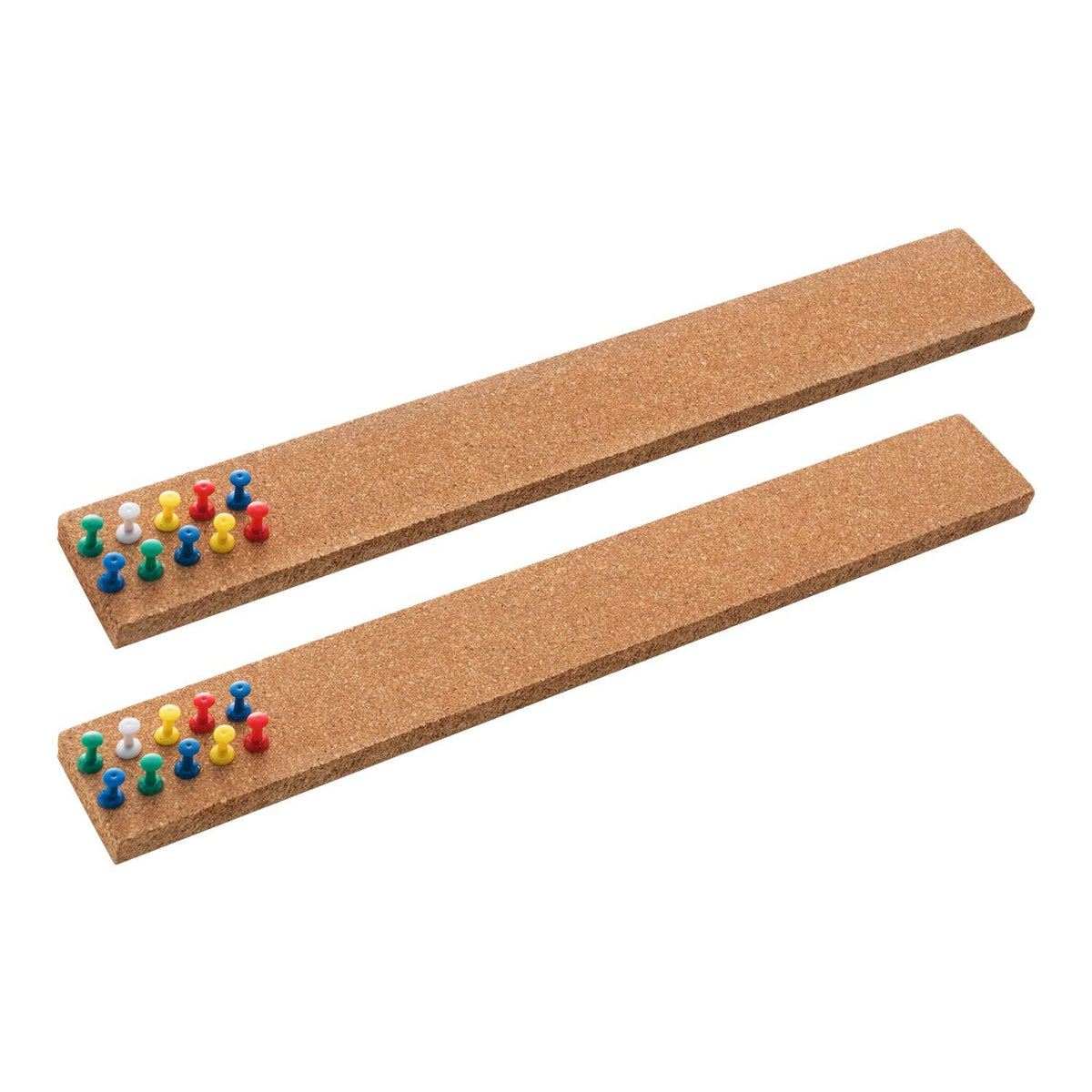 HBlife Cork Board Bulletin Board Bar Strip 15x2 Inch, 1/2 Inch Thick 2 Pack