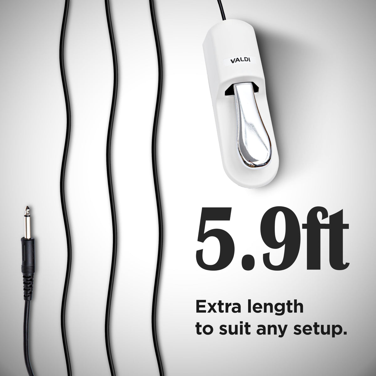 VALDI BP-3 Sustain Pedal - Universal Pedal for Keyboard Piano, Digital Pianos, MIDI Keyboards &