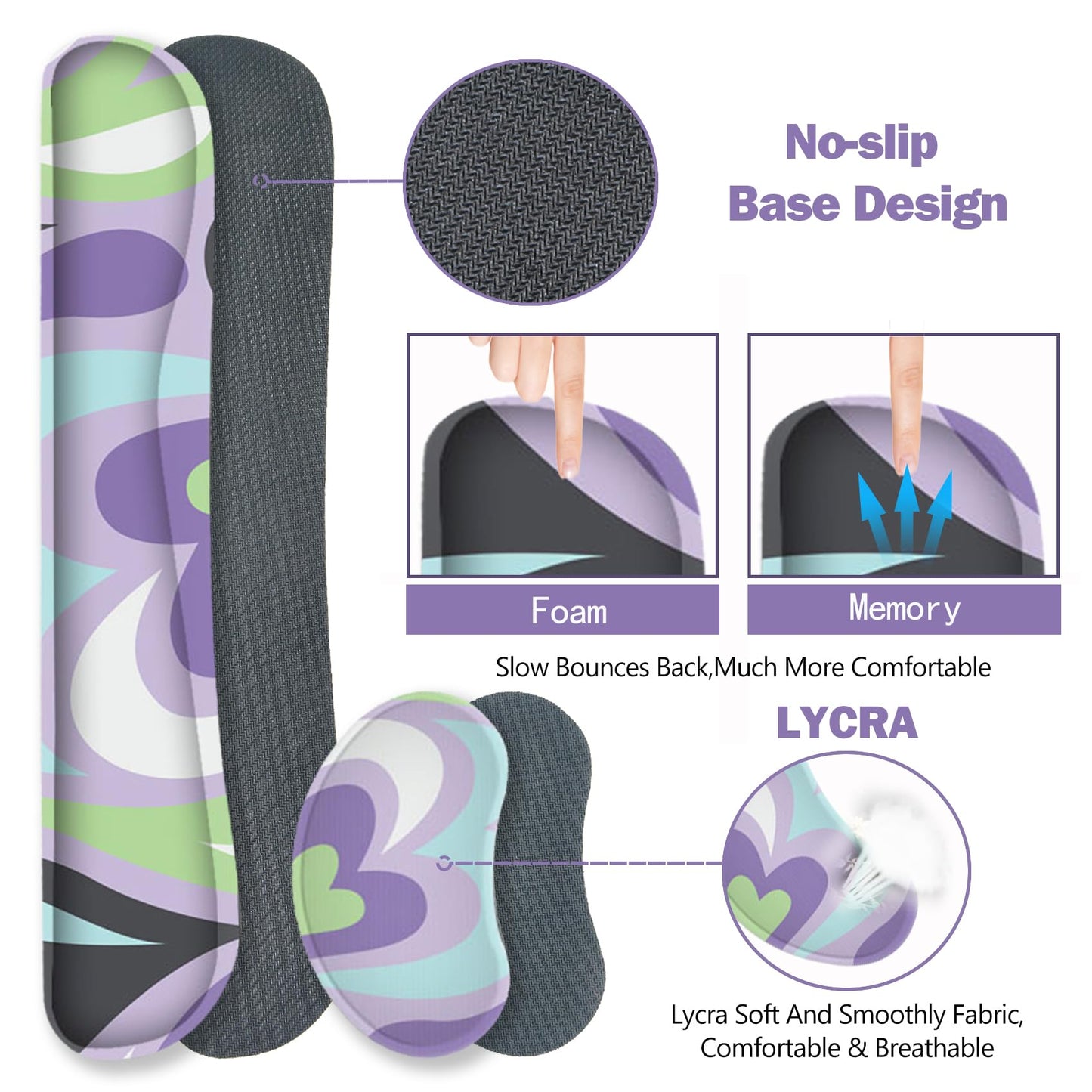 ToLuLu Extended Gaming Mouse Pad, Memory Foam Ergonomic Keyboard Mouse Wrist Rest Support Set