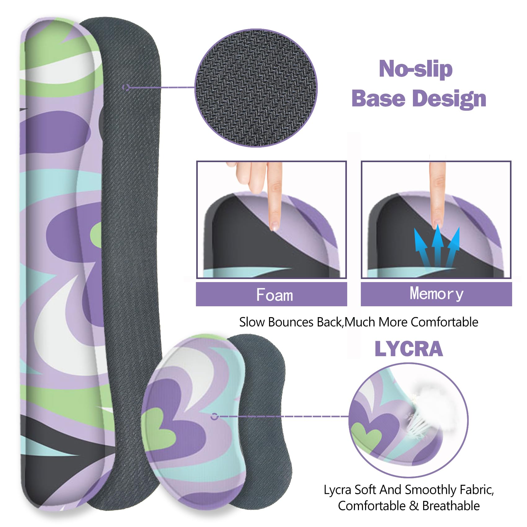 ToLuLu Extended Gaming Mouse Pad, Memory Foam Ergonomic Keyboard Mouse Wrist Rest Support Set