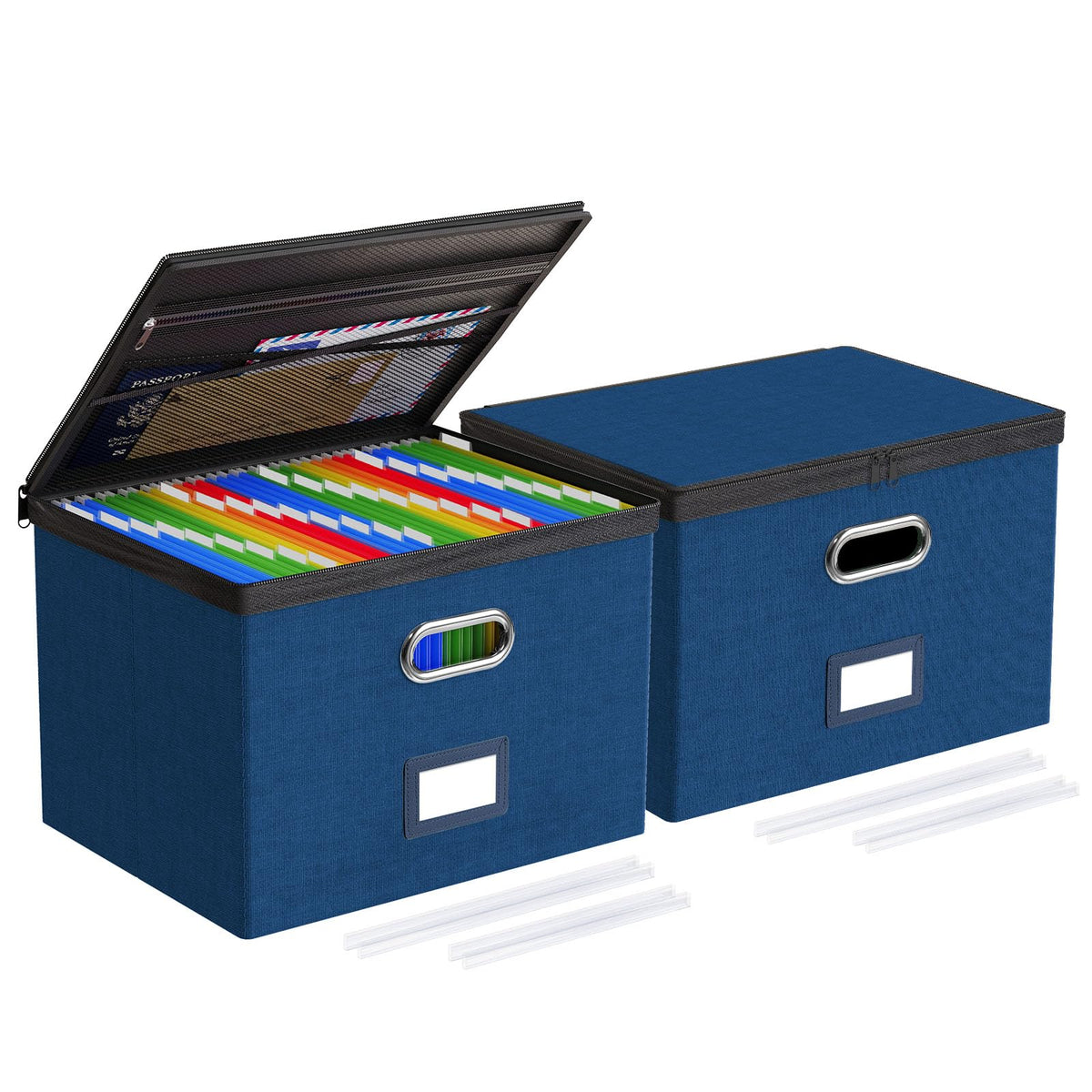 Oterri File Box Large 2-Pack Hanging Organizer for Letter/Legal-Size Folder