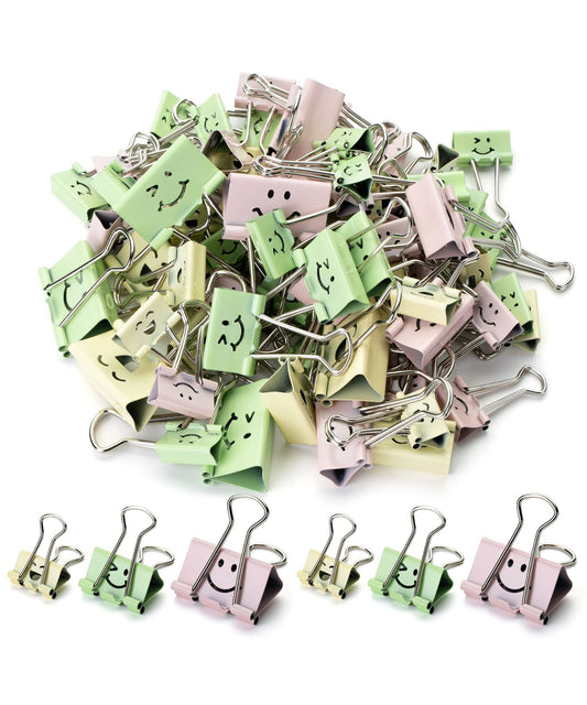 Mr. Pen- Cute Binder Clips, 80 pcs, Assorted Sizes