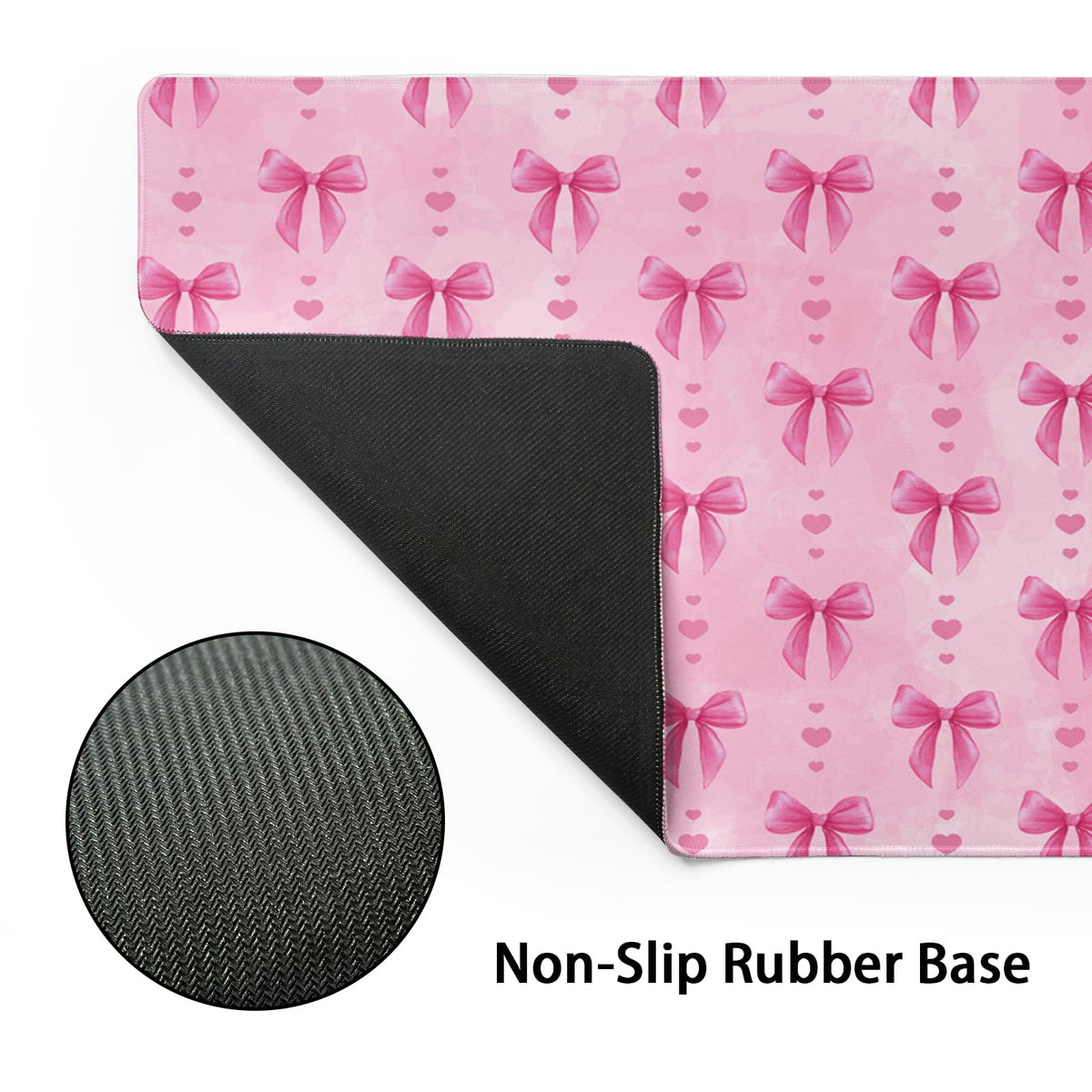 Pink Bows Mouse Pad Extended Large 35.4x15.7in Coquette Kawaii Desk Mat Preppy Trendy Computer