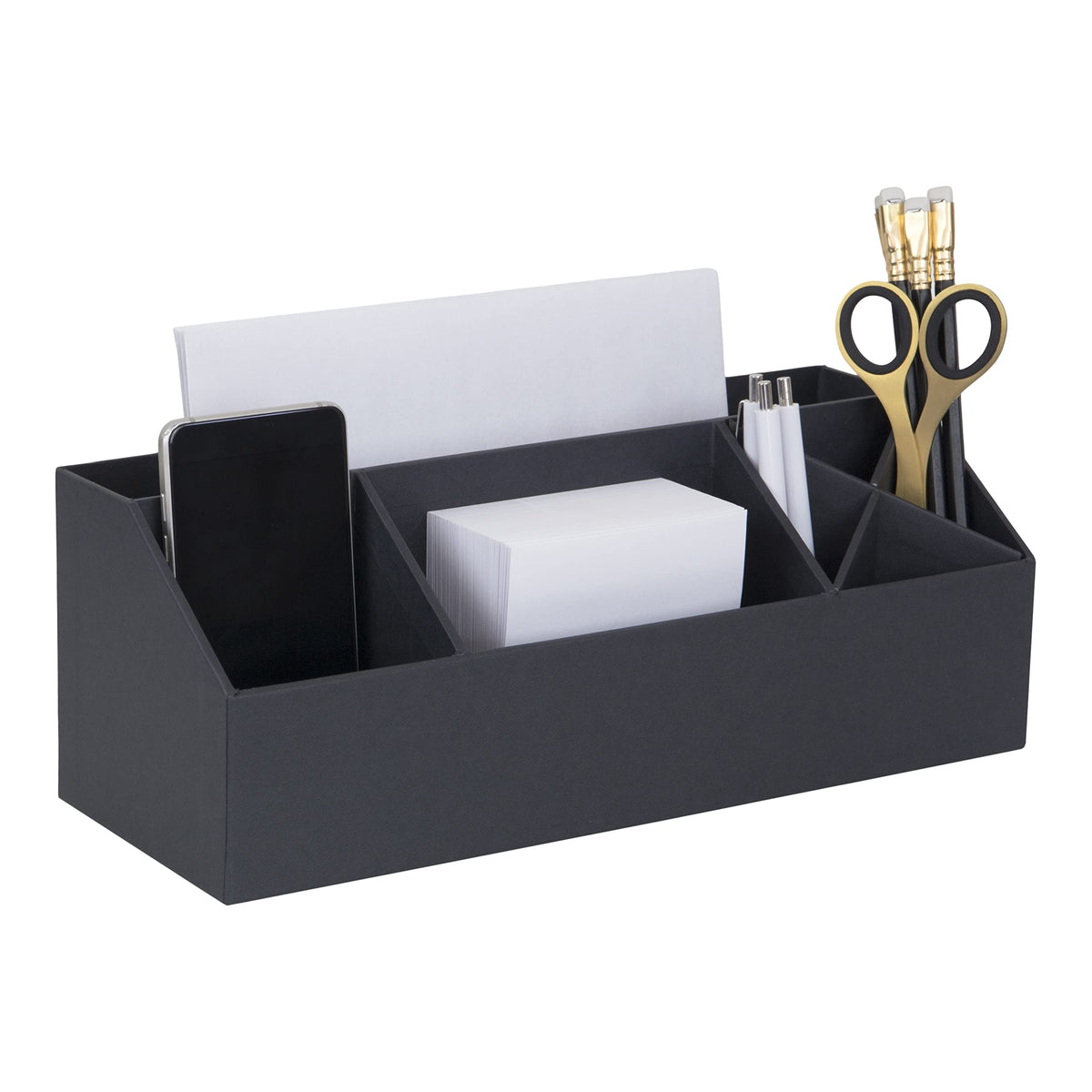 BIGSO ELISA Desk Organiser with 4 Compartments - Organiser System for Notes, Paper Clips, Pens etc.