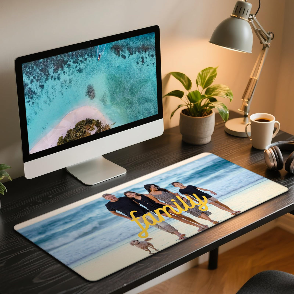 Personalized Large Gaming Mousepad, Customized Large Mouse Mat for Office Dorm, 35.4 x 19.68 x 0.2