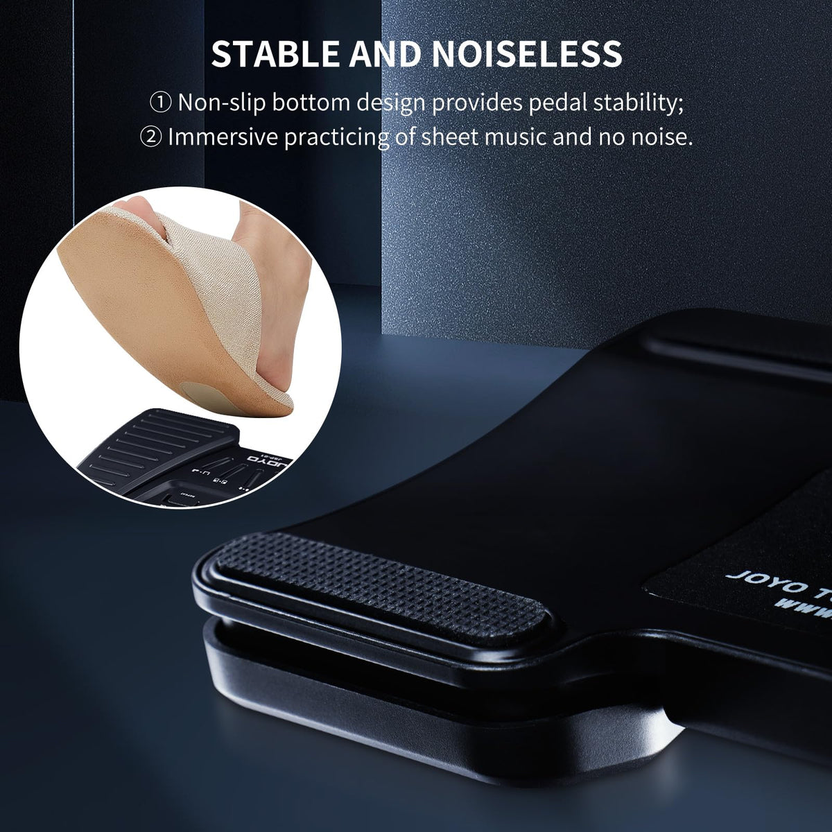 JOYO Wireless Page Turner Pedal Bluetooth Foot Switch for iPad/Tablet/Phone Works with