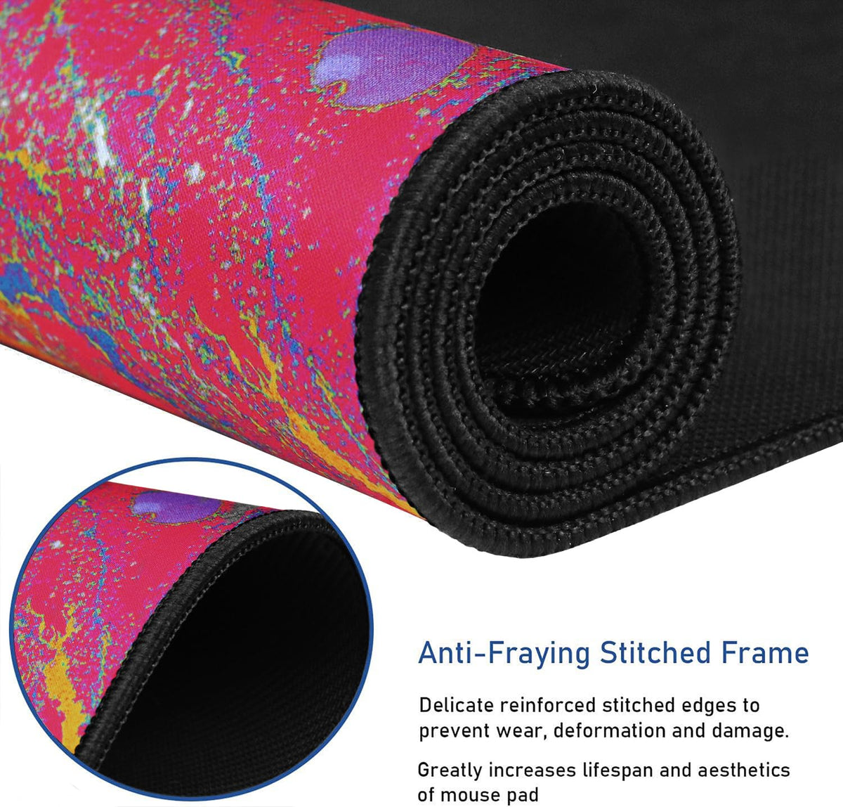 Large Extended Gaming Mouse Pad with Stitched Edges 31.5X15.7In
