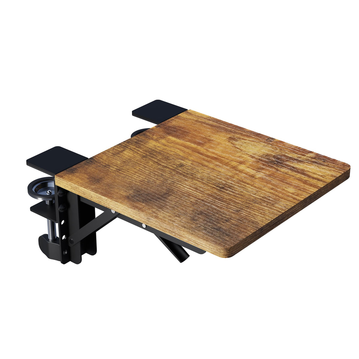 BONTEC Ergonomic Desk Extender Tray, 9.5"x9.1" Table Mount Arm Wrist Rest Shelf, 90° Foldable Elbow