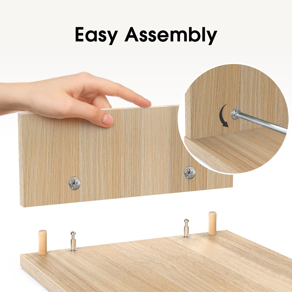 FITUEYES Dual Monitor Stand Riser, Adjustable Length and Angle, Oak