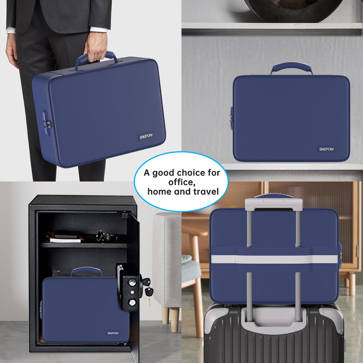 ENGPOW Fireproof Document Organizer Bag with Lock ＆ Accordion File Folder
