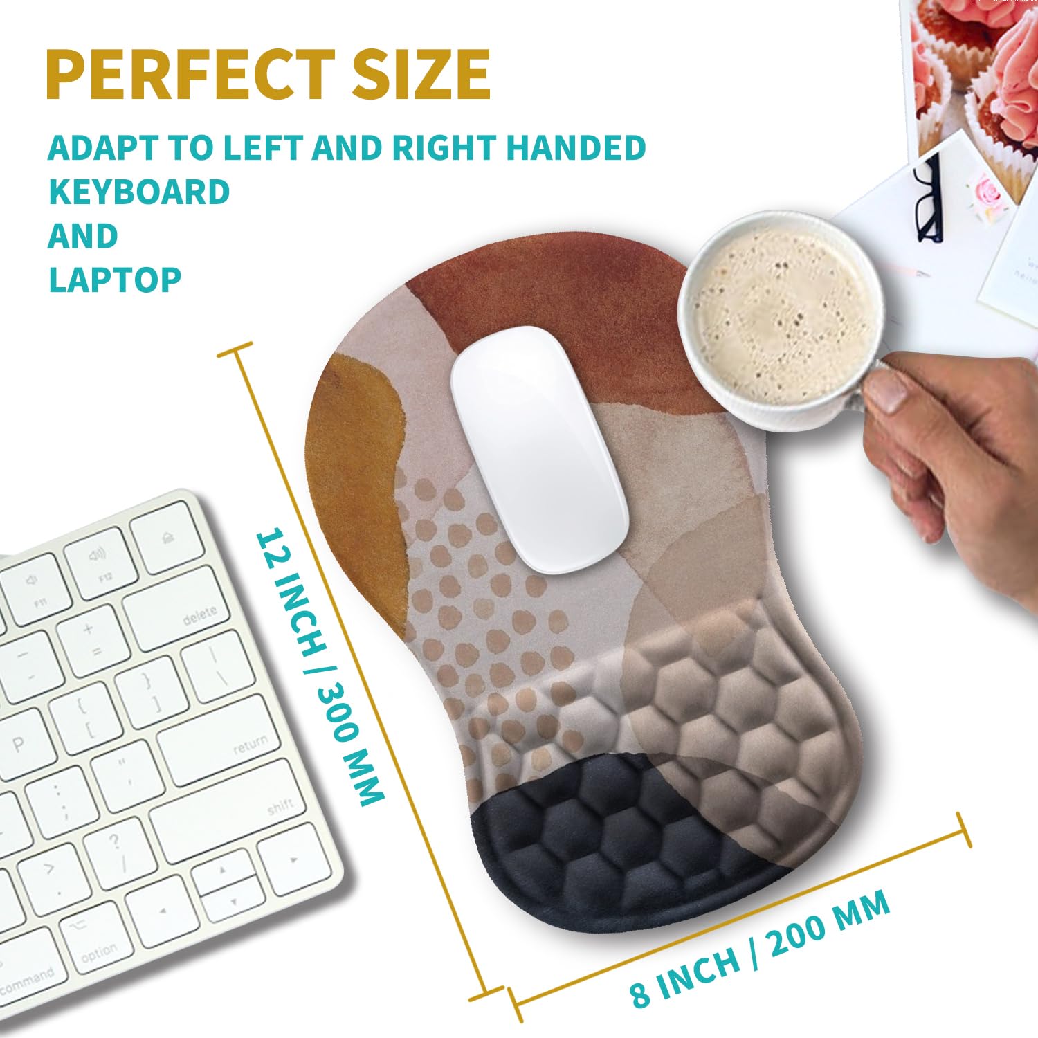 Hokafenle Ergonomic Mouse Pad Wrist Support, Wrist Rest Mousepad for Carpal Tunnel Pain Relief with