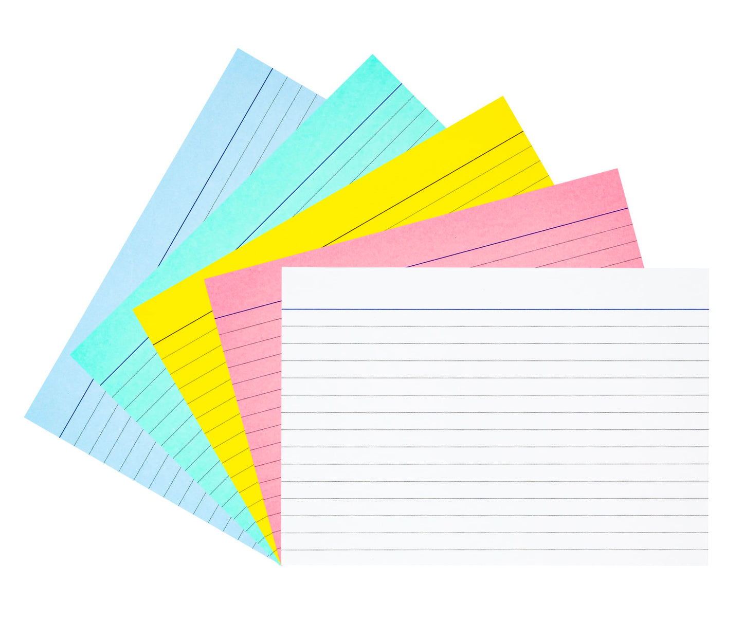 TSI Index Cards DIN A6 Pack of 100 Assorted Colours