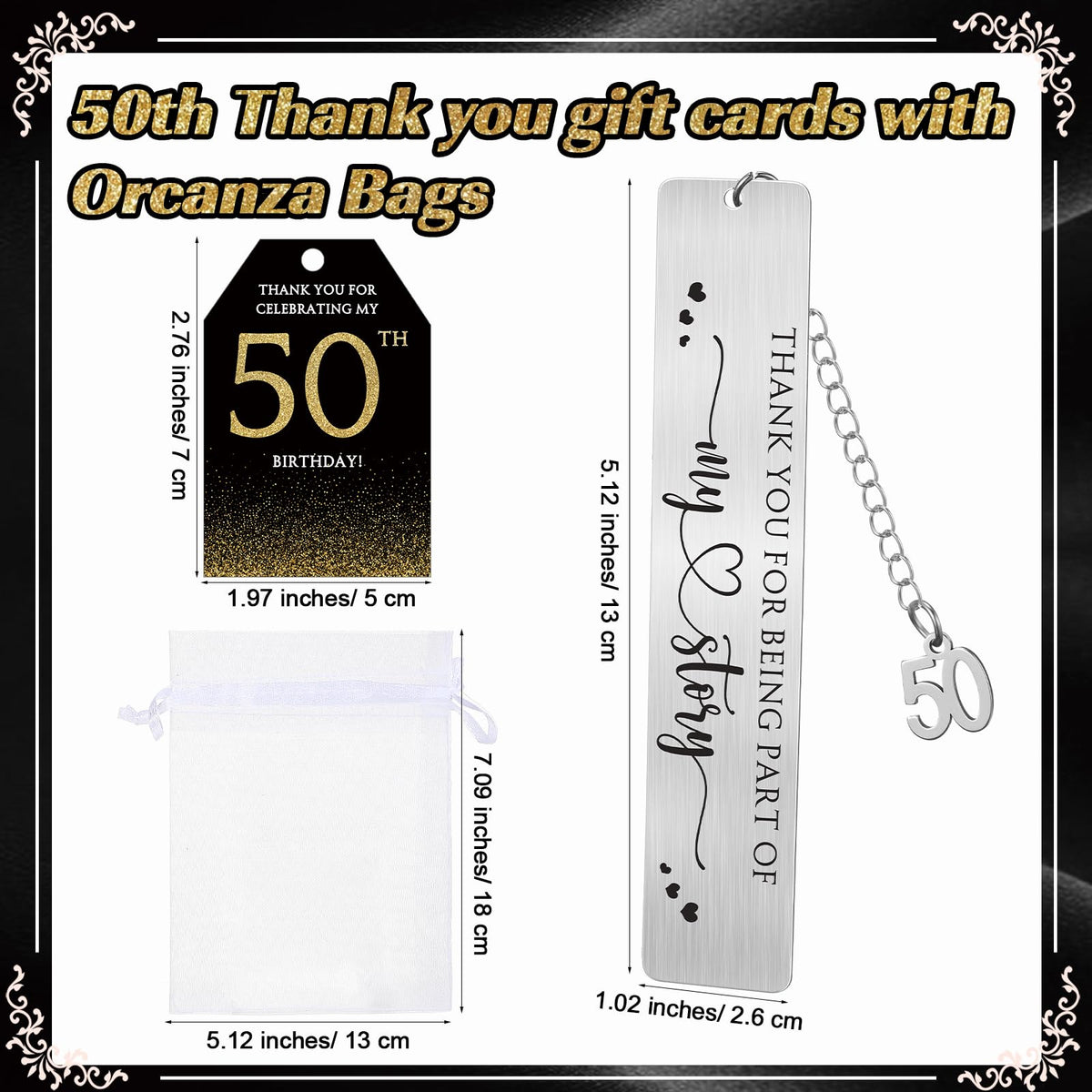 Sinload 25 Sets Birthday Favors for Guests 25 Thanks for Coming Ballpoint Pens 25 Metal Bookmarks